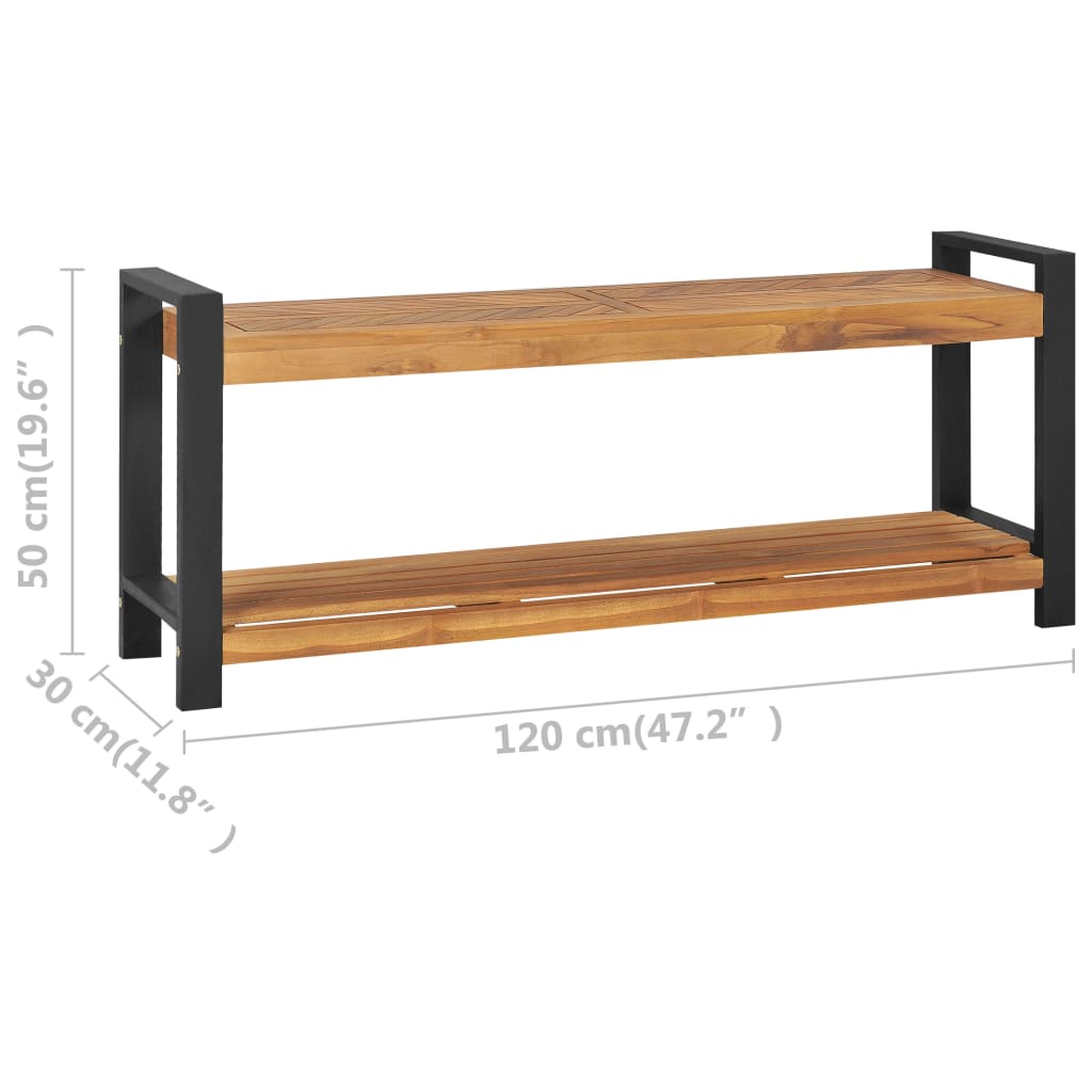 Klupa od masivne tikovine 120 cm