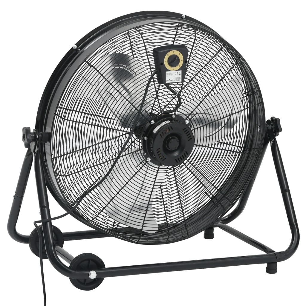 Industrijski ventilator s bubnjem 60 cm 172,5 W crni