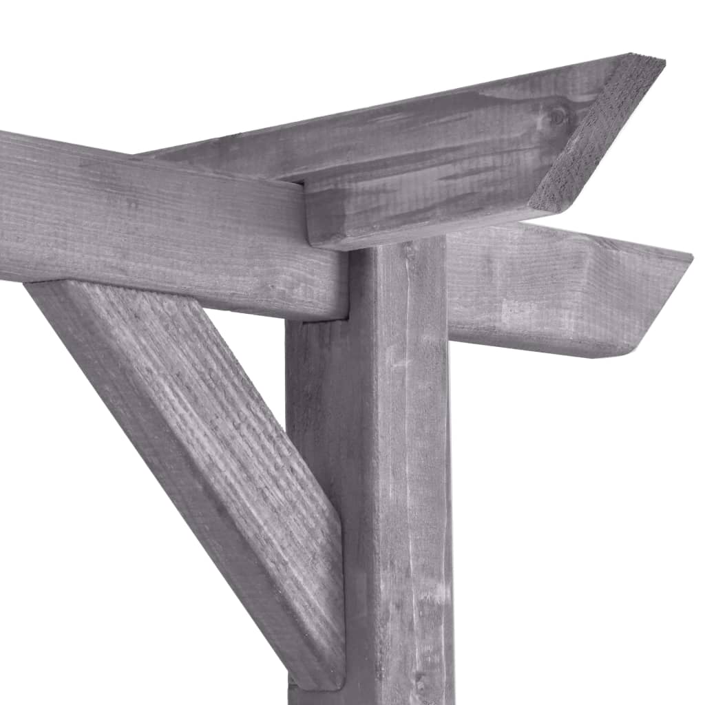 Vrtna pergola siva 200 x 40 x 205 cm od impregnirane borovine