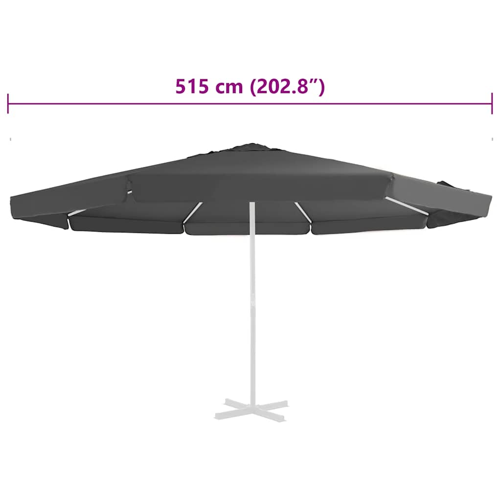 Zamjenska tkanina za vrtni suncobran 515 cm antracit