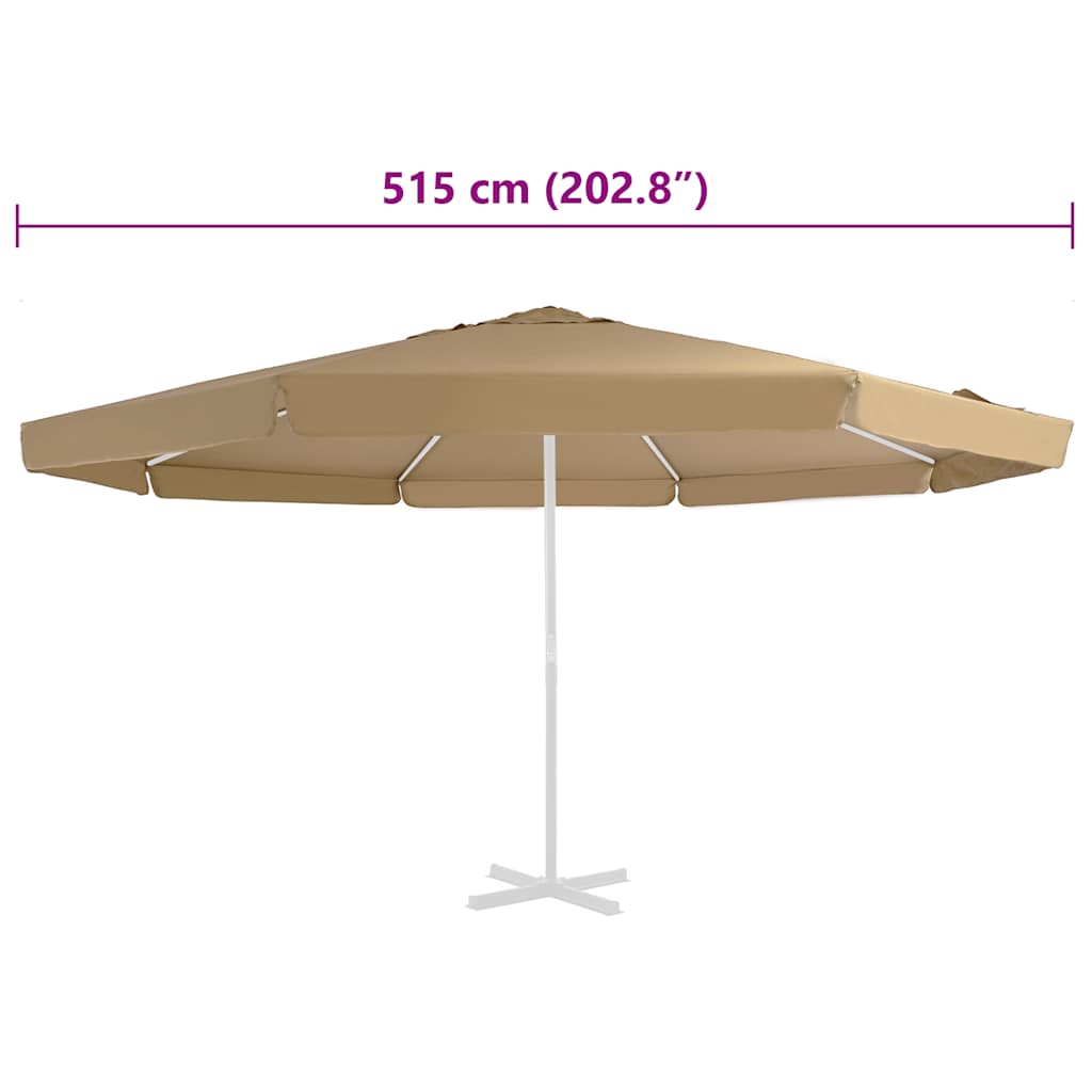 Zamjenska tkanina za vrtni suncobran 515 cm smeđesiva