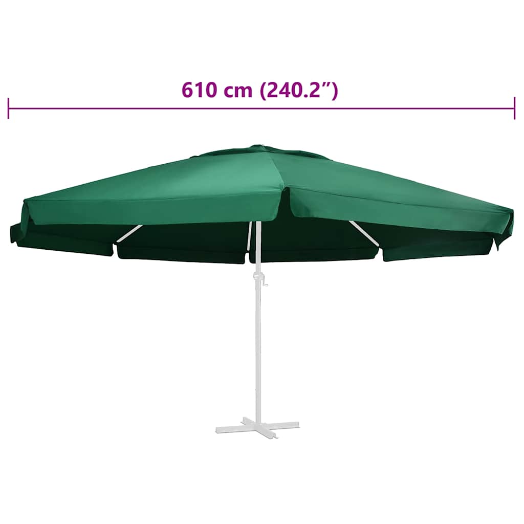 Zamjenska tkanina za vrtni suncobran zelena 610 cm