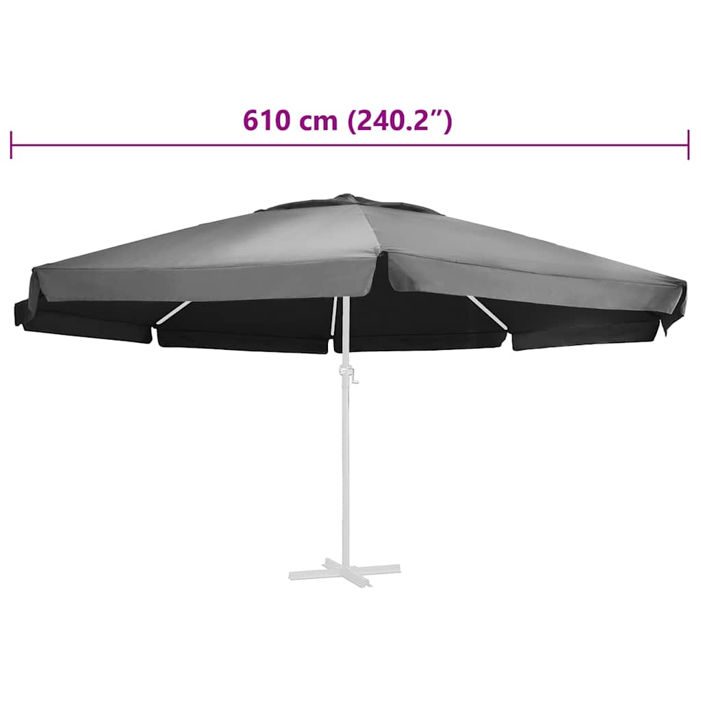 Zamjenska tkanina za vrtni suncobran antracit 610 cm