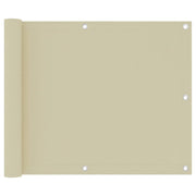 Balkonski zastor krem 75 x 500 cm od tkanine Oxford