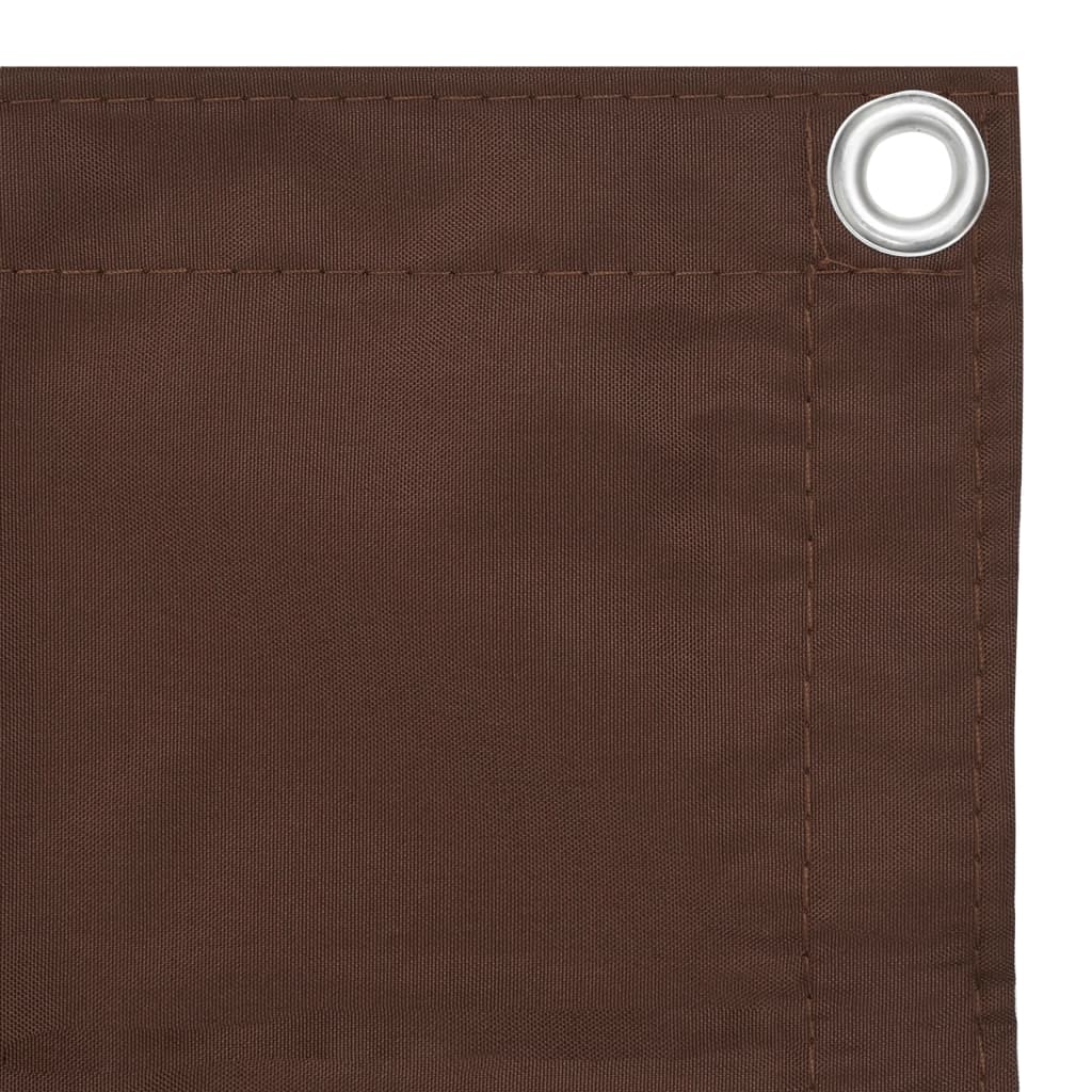 Balkonski zastor smeđi 90 x 600 cm od tkanine Oxford