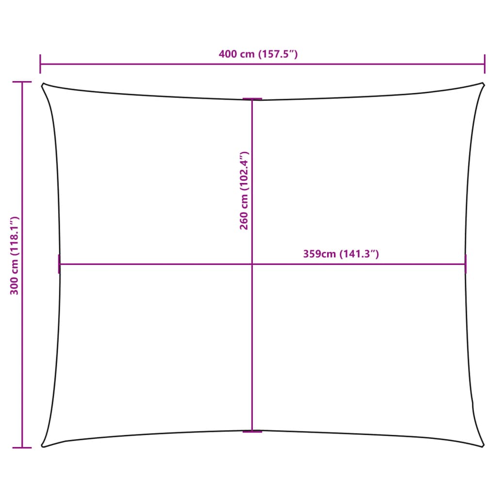 Jedro protiv sunca od tkanine Oxford pravokutno 3x4 m antracit