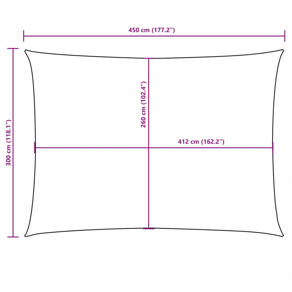 Jedro protiv sunca od tkanine Oxford pravokutno 3 x 4,5 m bež
