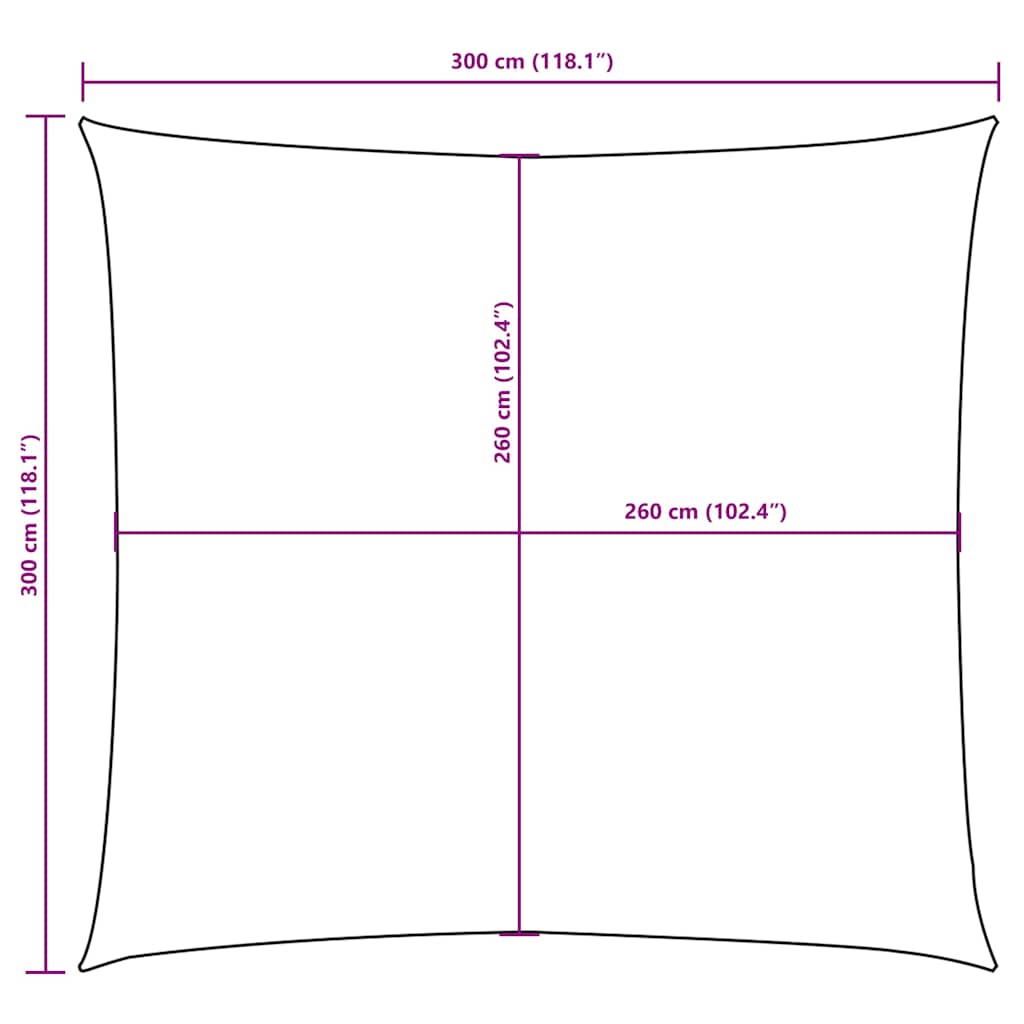 Jedro za zaštitu od sunca od tkanine četvrtasto 3 x 3 m krem