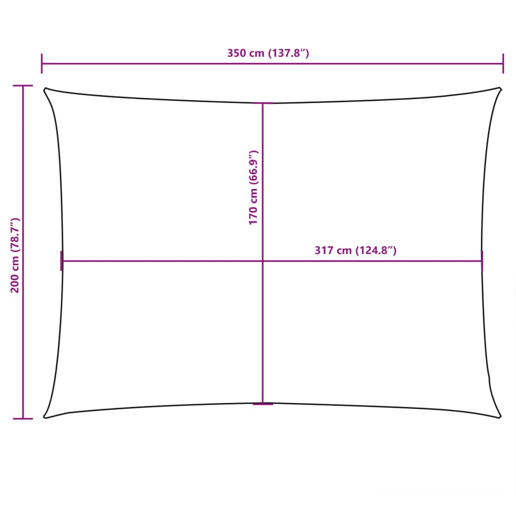 Jedro protiv sunca od tkanine pravokutno 2 x 3,5 m smeđe-sivo
