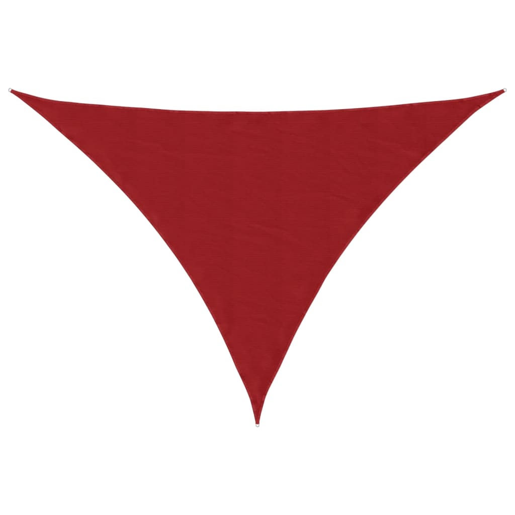 Jedro protiv sunca od tkanine Oxford trokutasto 5x7x7 m crveno