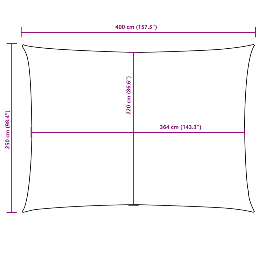 Jedro protiv sunca od tkanine Oxford pravokutno 2,5 x 4 m crno