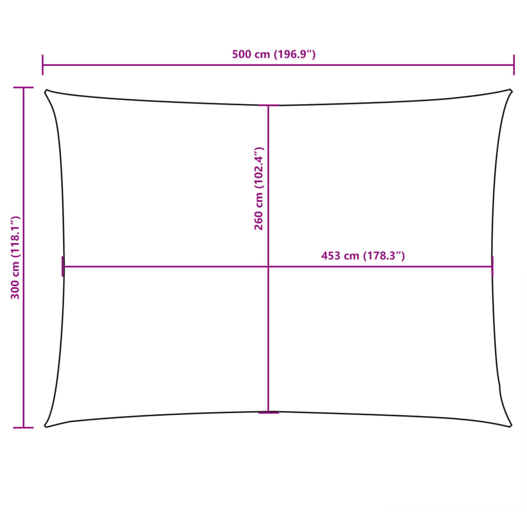 Jedro protiv sunca od tkanine Oxford pravokutno 3 x 5 m crno