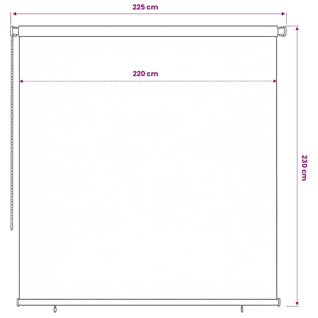 Vanjska rolo zavjesa 245 (Š) x 230 (V) cm Plava HDPE