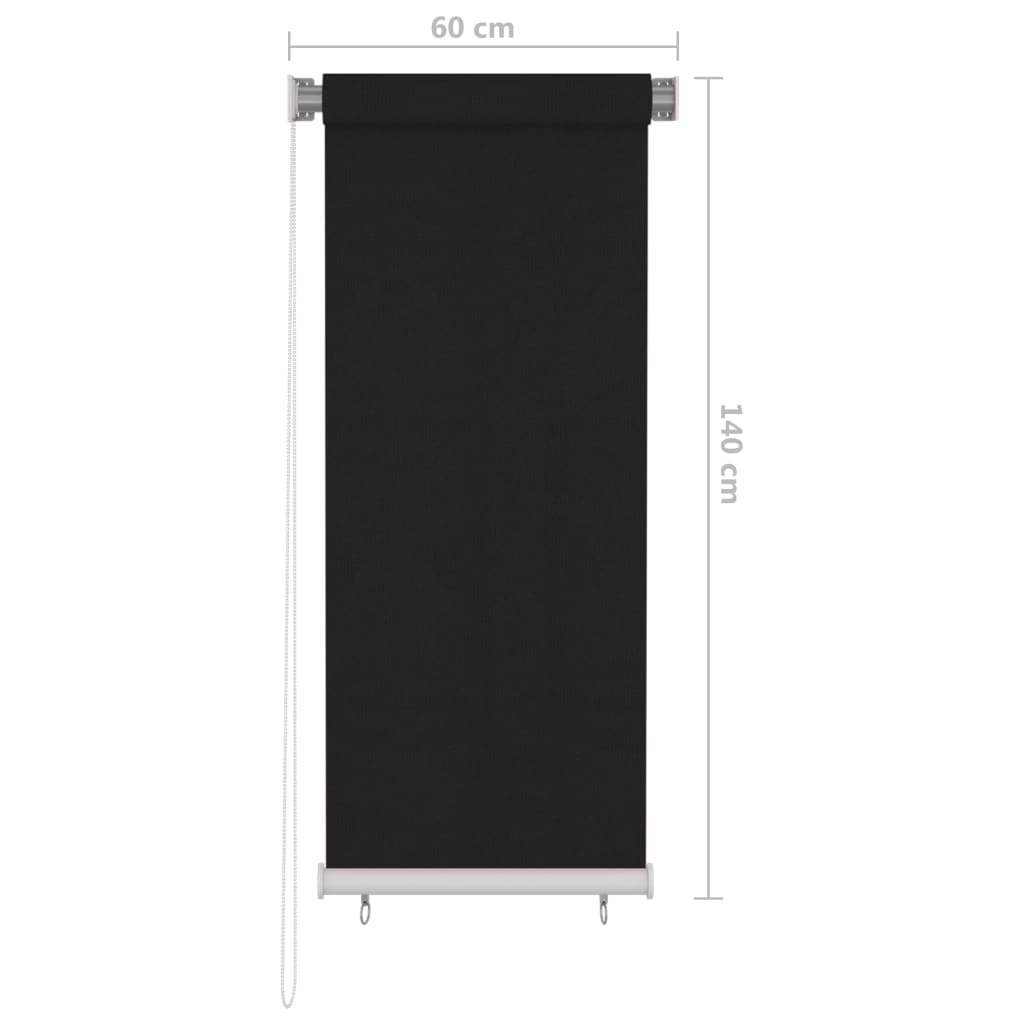 Vanjska roleta za zamračivanje 60 x 140 cm crna