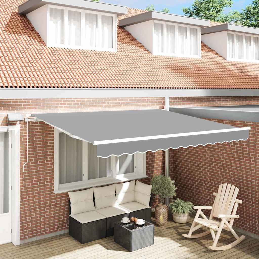 Okvir tende S LED lampica Bijelo 350 x 250 cm Aluminij