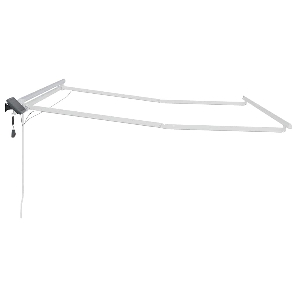 Okvir tende S LED lampica Bijelo 350 x 250 cm Aluminij