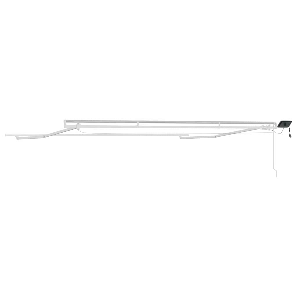Okvir tende S LED lampica Bijelo 500 × 300 cm Aluminij
