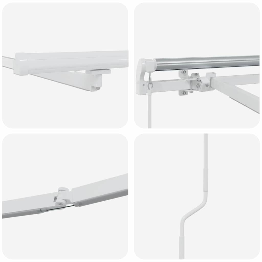 Okvir tende S LED lampica Bijelo 400 × 350 cm Aluminij