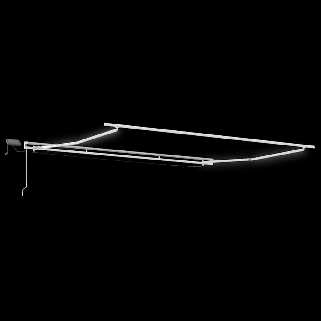Okvir tende S LED lampica Bijelo 400 × 350 cm Aluminij