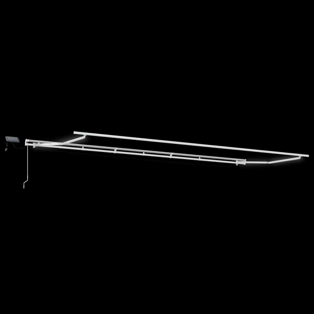 Okvir tende S LED lampica Bijelo 600 × 350 cm Aluminij