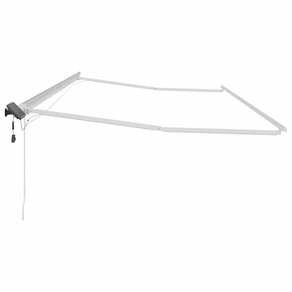 Okvir tende S LED lampica Bijelo 600 × 350 cm Aluminij