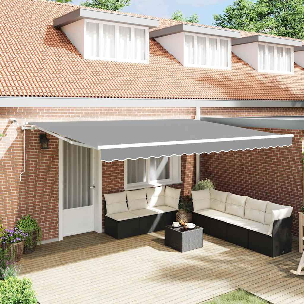 Okvir tende S LED lampica Bijelo Aluminij 4 x 3 m
