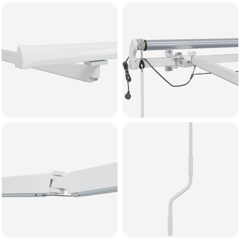 Okvir tende S LED lampica Bijelo 500 × 300 cm Aluminij
