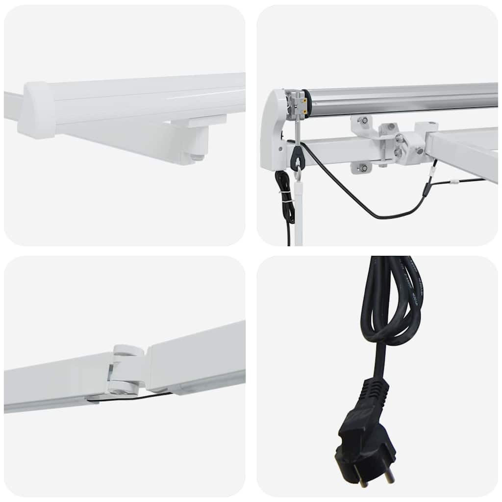 Okvir tende S LED lampica Bijelo 400 × 350 cm Aluminij