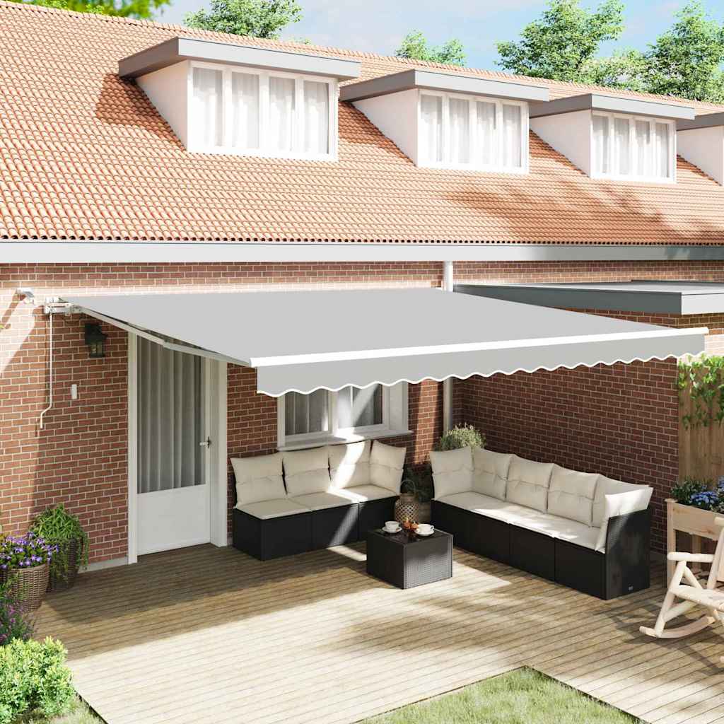 Okvir tende S LED lampica Bijelo Aluminij 4 x 3,5 m
