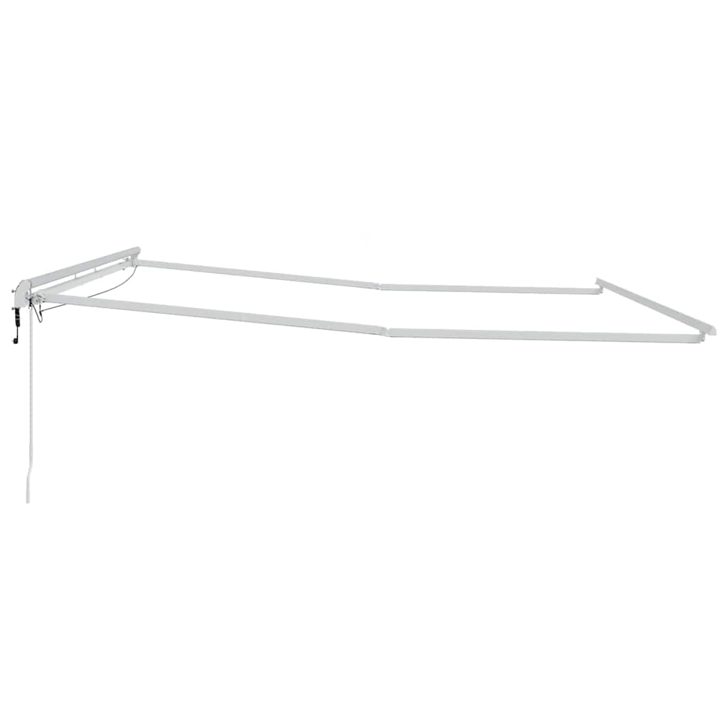 Okvir tende S LED lampica Bijelo 400 × 350 cm Aluminij