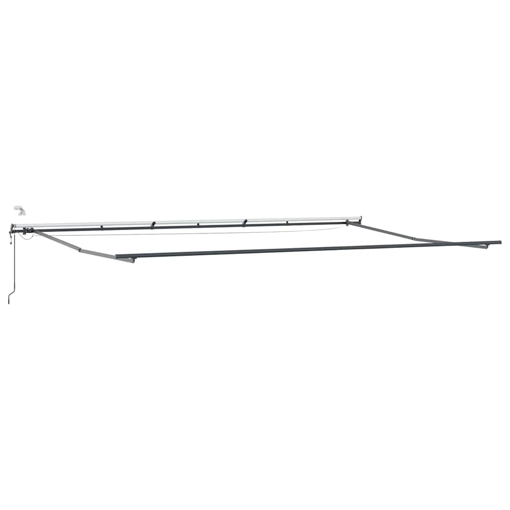 Okvir tende S LED lampica Antracit 600 × 350 cm Aluminij
