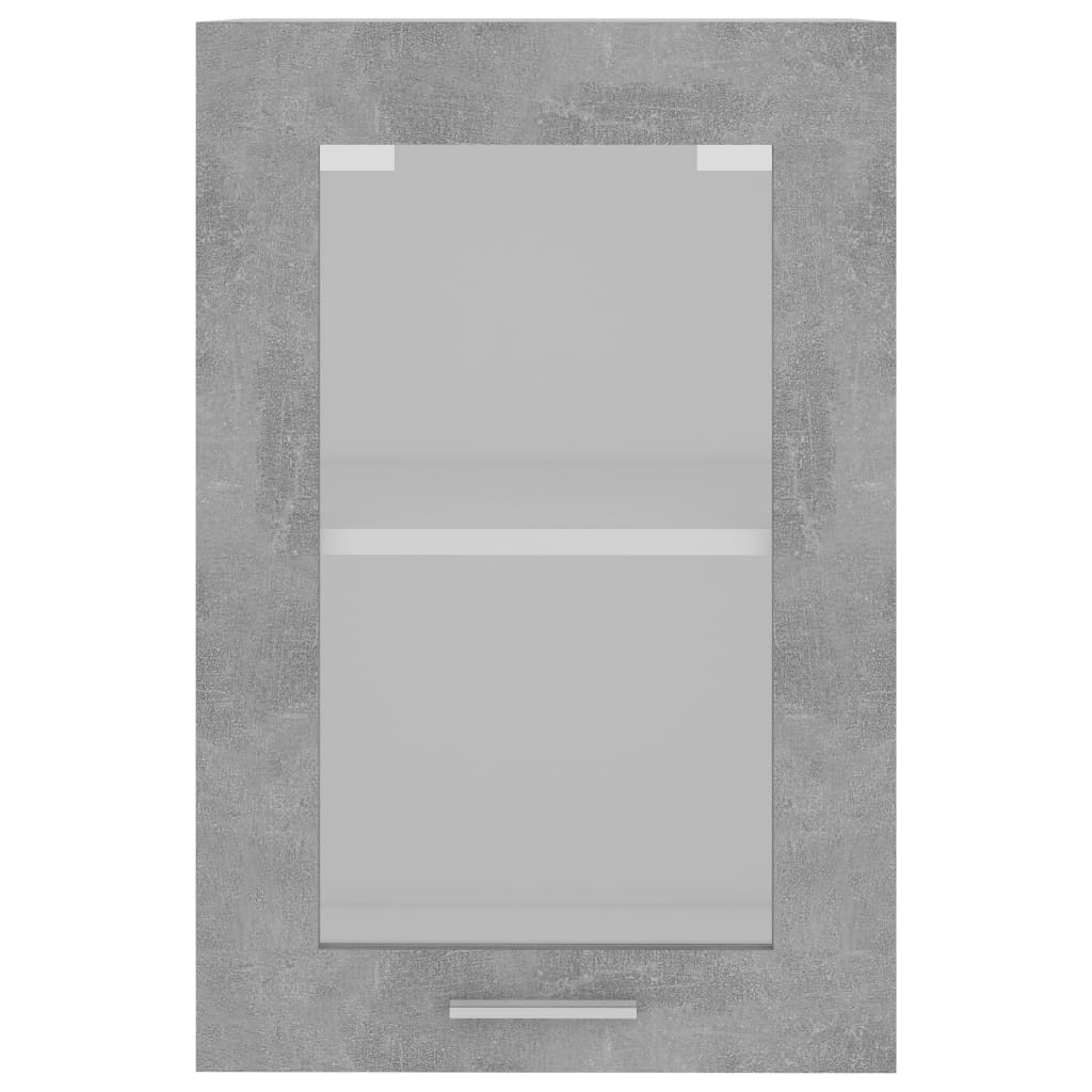 Viseći stakleni ormarić "Lyon" betonsko sivi 40x31x60 cm Inženirsko drvo