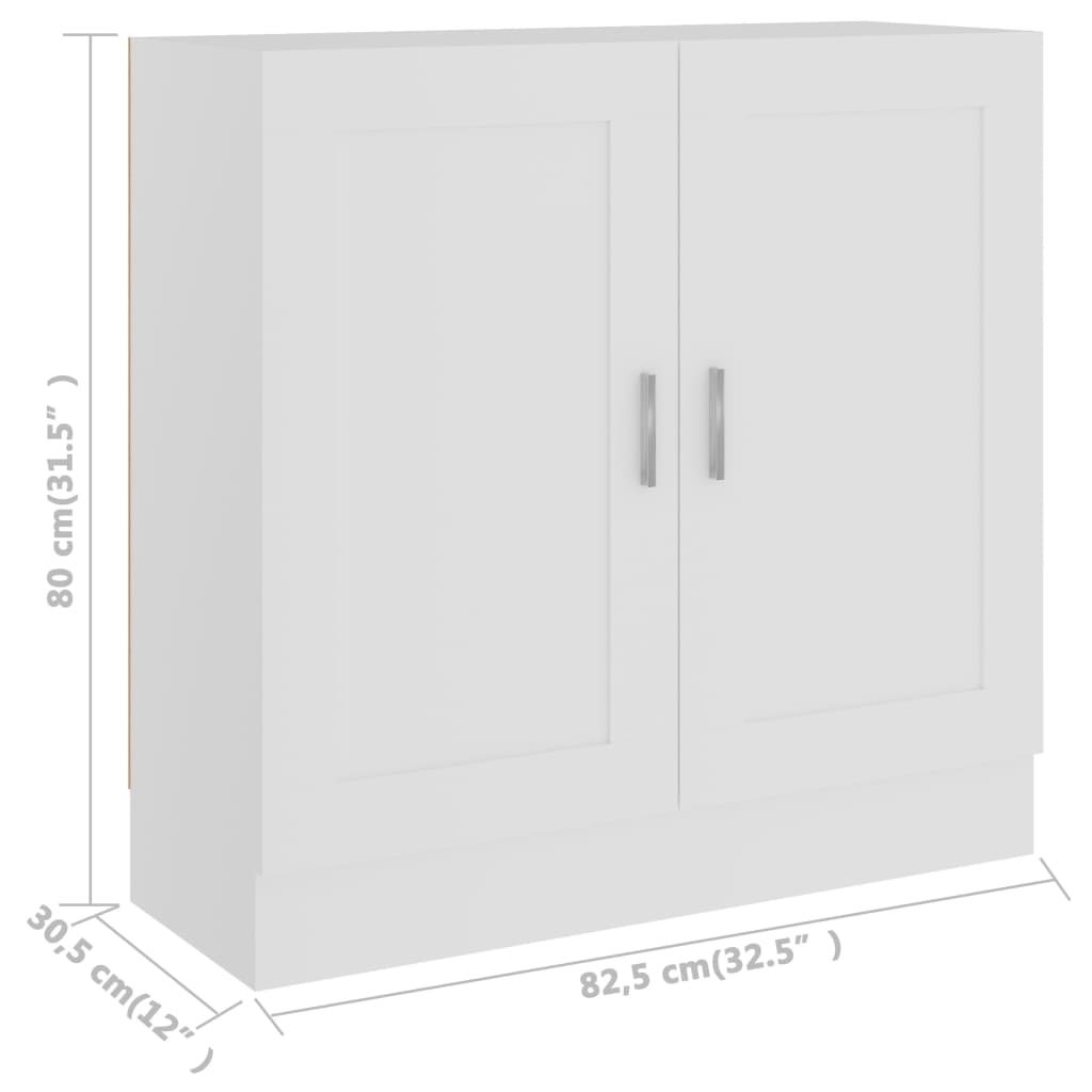 Ormarić za knjige bijeli 82,5 x 30,5 x 80 cm konstruirano drvo