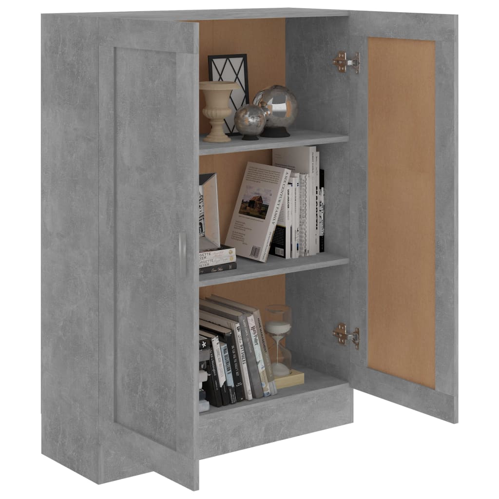 Ormarić za knjige boja betona 82,5x30,5x115cm konstruirano drvo