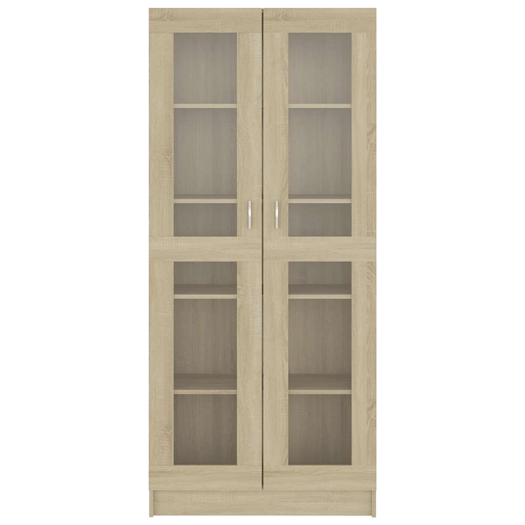 Vitrina boja hrasta 82,5 x 30,5 x 185 cm konstruirano drvo