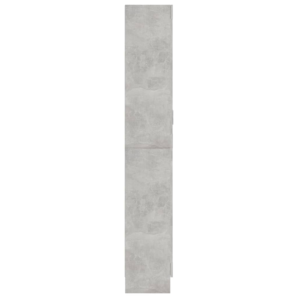 Vitrina siva boja betona 82,5x30,5x185,5 cm konstruirano drvo