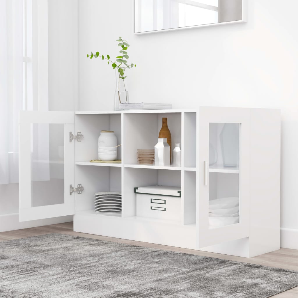 Vitrina bijela 120 x 30,5 x 70 cm konstruirano drvo