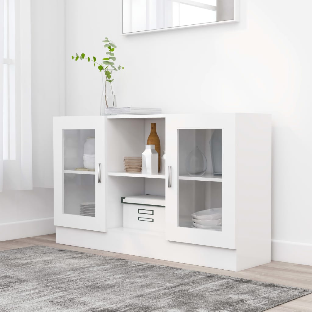 Vitrina bijela 120 x 30,5 x 70 cm konstruirano drvo
