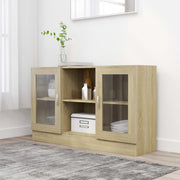 Vitrina boja hrasta sonome 120 x 30,5 x 70 cm konstruirano drvo