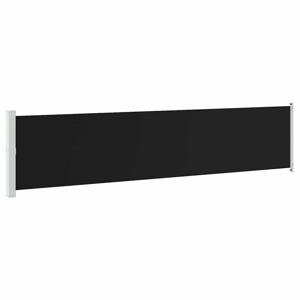 Uvlačiva bočna tenda za terasu 140 x 600 cm crna