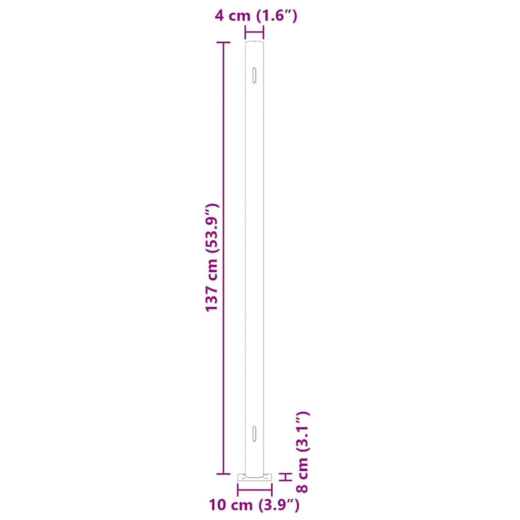 Uvlačiva bočna tenda za terasu 140 x 600 cm plava