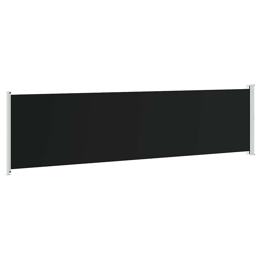 Uvlačiva bočna tenda za terasu 600 x 160 cm crna