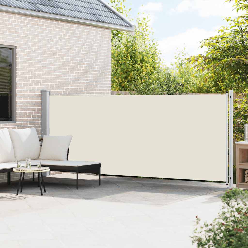 Uvlačiva bočna tenda za terasu 600 x 160 cm krem