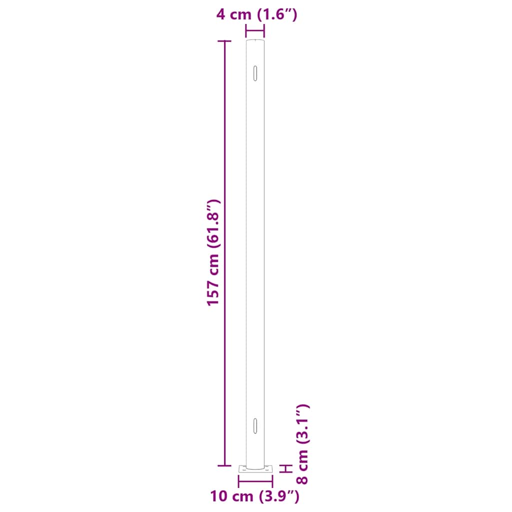 Uvlačiva bočna tenda za terasu 600 x 160 cm plava