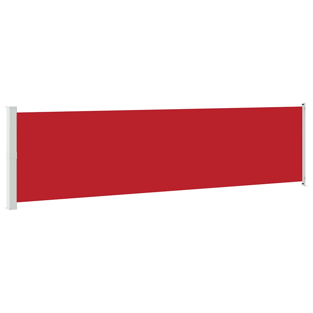 Uvlačiva bočna tenda za terasu 600 x 160 cm crvena