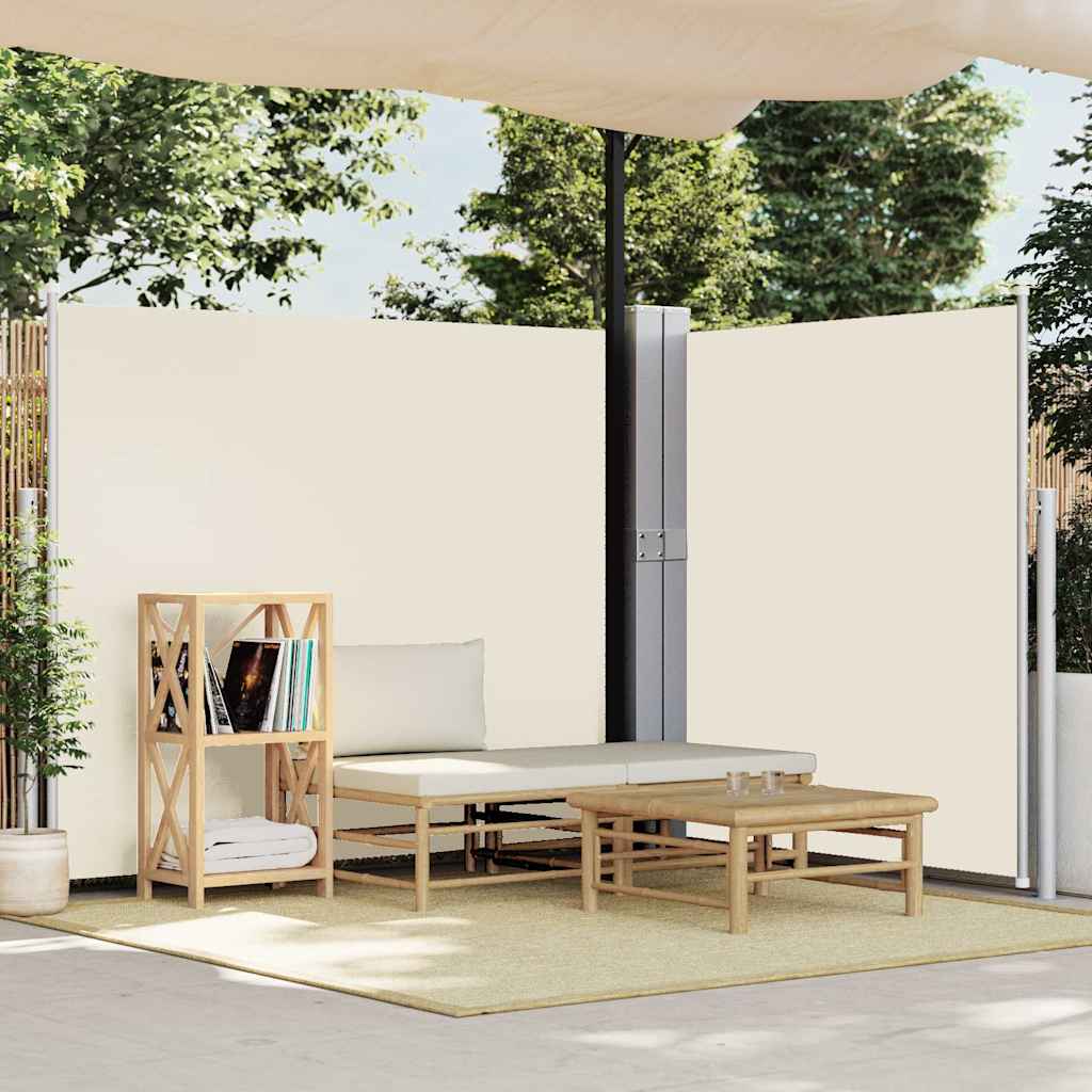 Uvlačiva bočna tenda za terasu 170 x 1200 cm krem