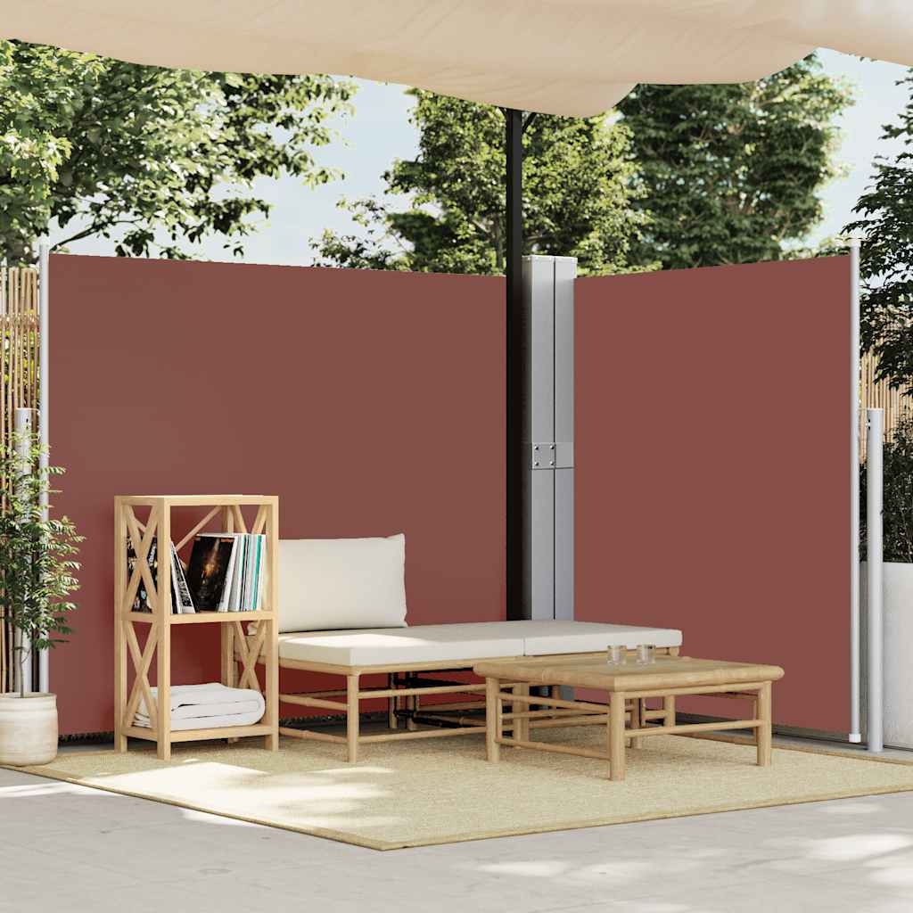 Uvlačiva bočna tenda za terasu 170 x 1200 cm smeđa