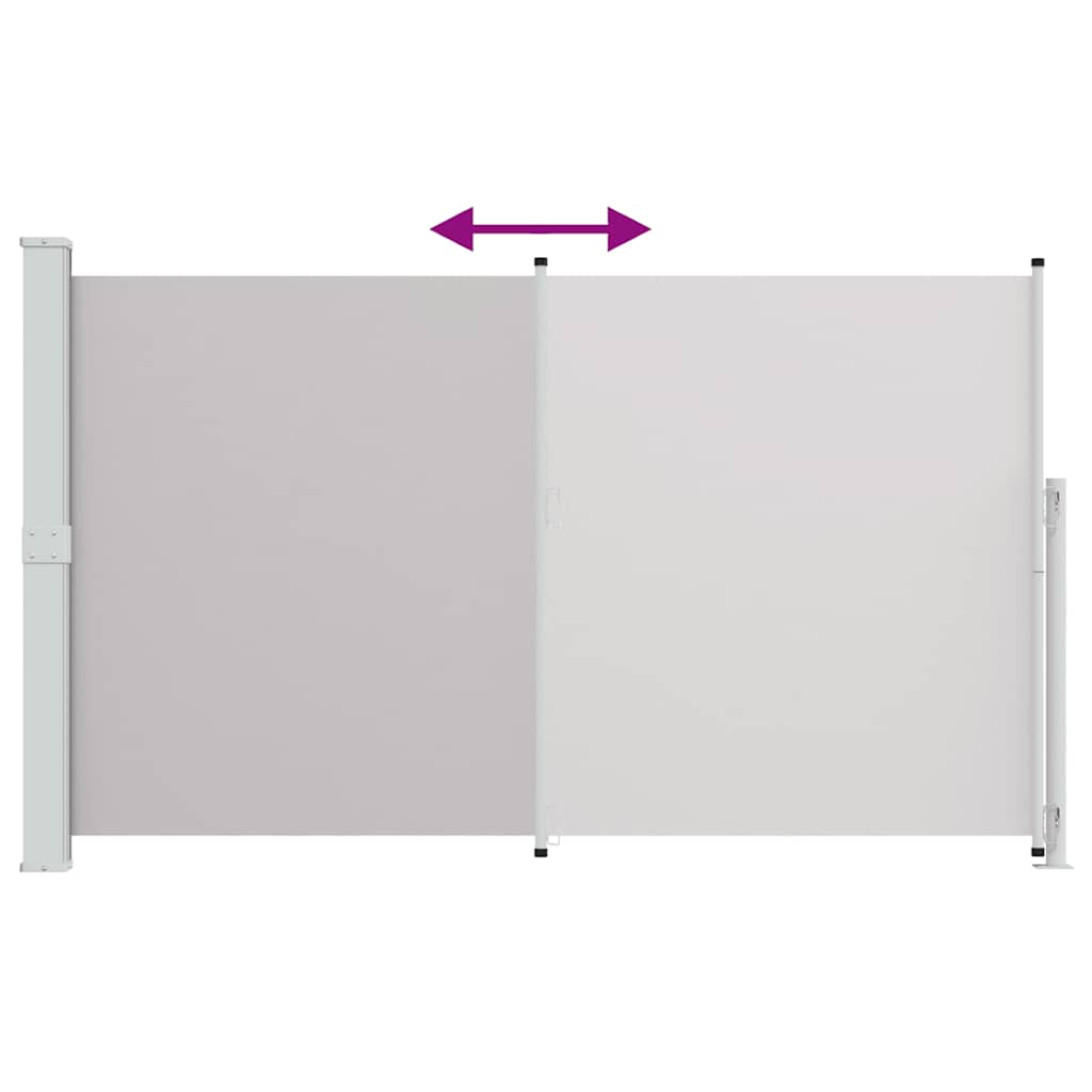 Uvlačiva bočna tenda za terasu 180 x 300 cm siva