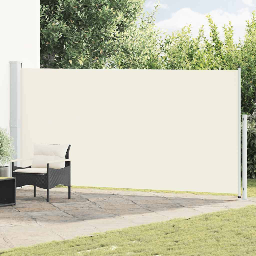 Uvlačiva bočna tenda za terasu 180 x 500 cm krem