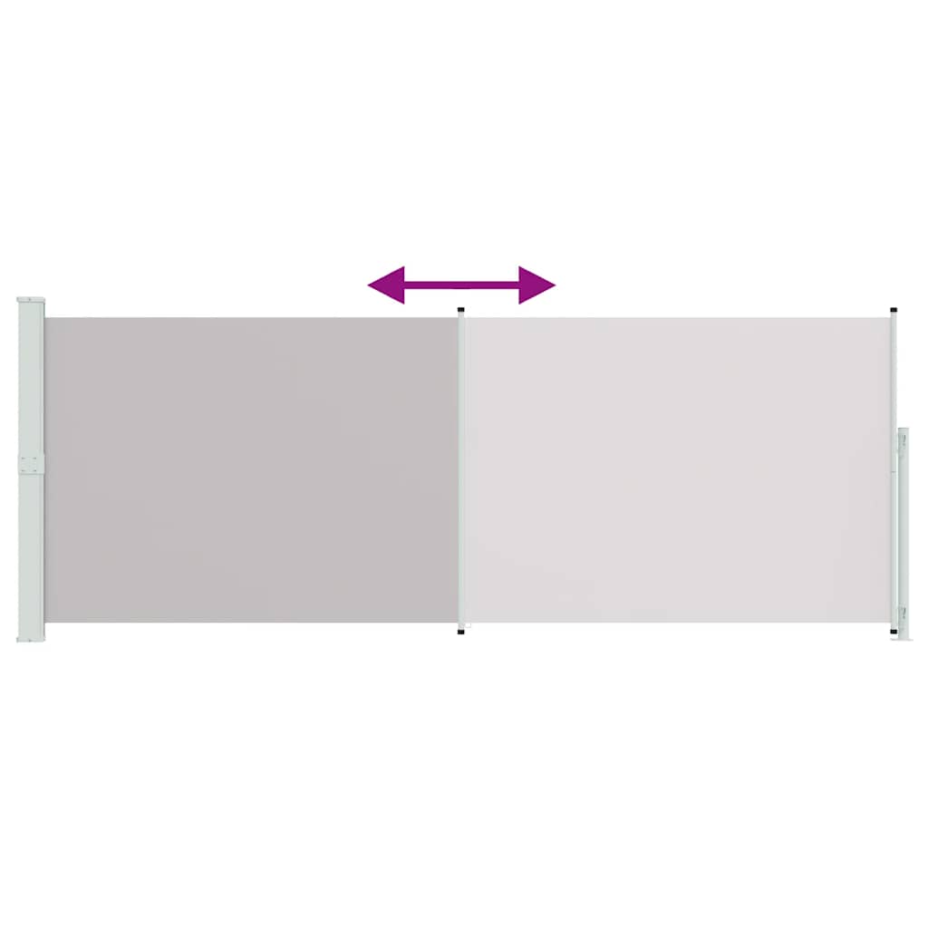 Uvlačiva bočna tenda za terasu 180 x 500 cm siva